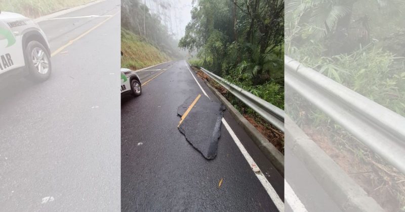 Pavimentação foi severamente afetada e exige recuperação emergencial - Divulgação/Prefeitua de Massaranduba/ND Mais