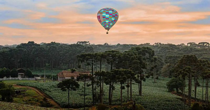 Passeio de balão em São Bento do Sul - Viagens e Caminhos/Divulgação/ND Mais