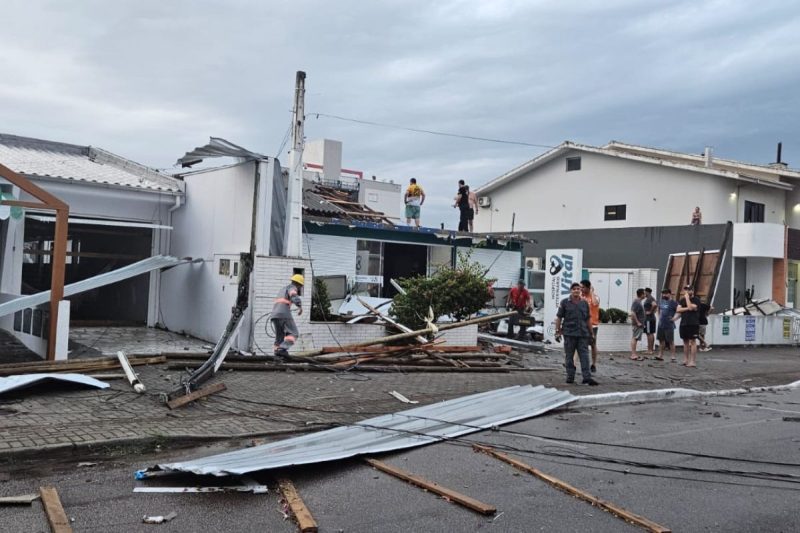 Laguna foi atingida por um temporal no sábado. - Divulgação/Defesa Civil/ND Mais
