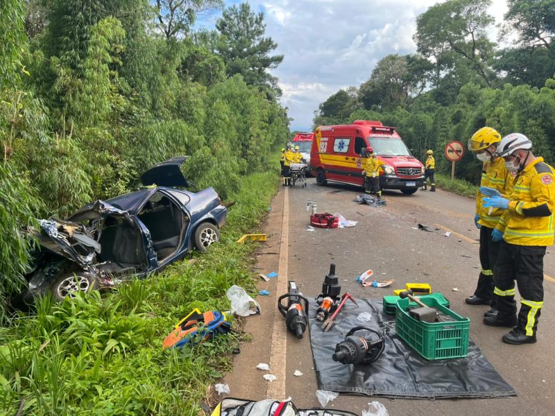 Acidente em Passos Maia - Divulgação/SAER/ND Mais