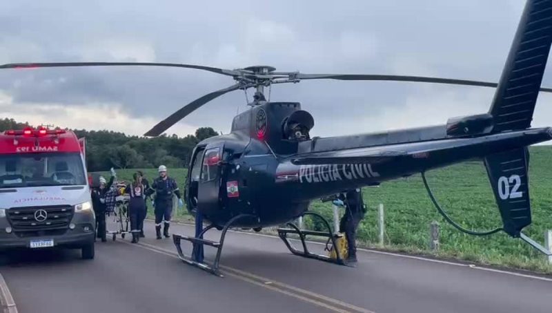 Acidente em Passos Maia - Divulgação/SAER/ND Mais