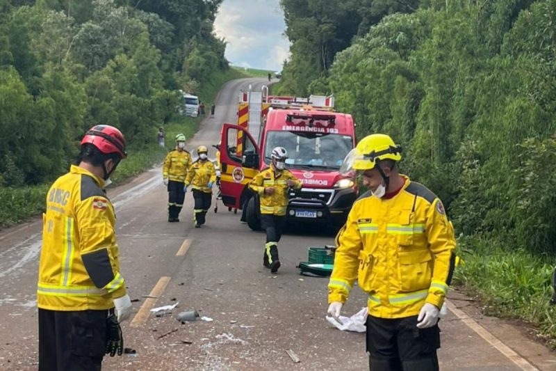 Acidente em Passos Maia - Divulgação/SAER/ND Mais