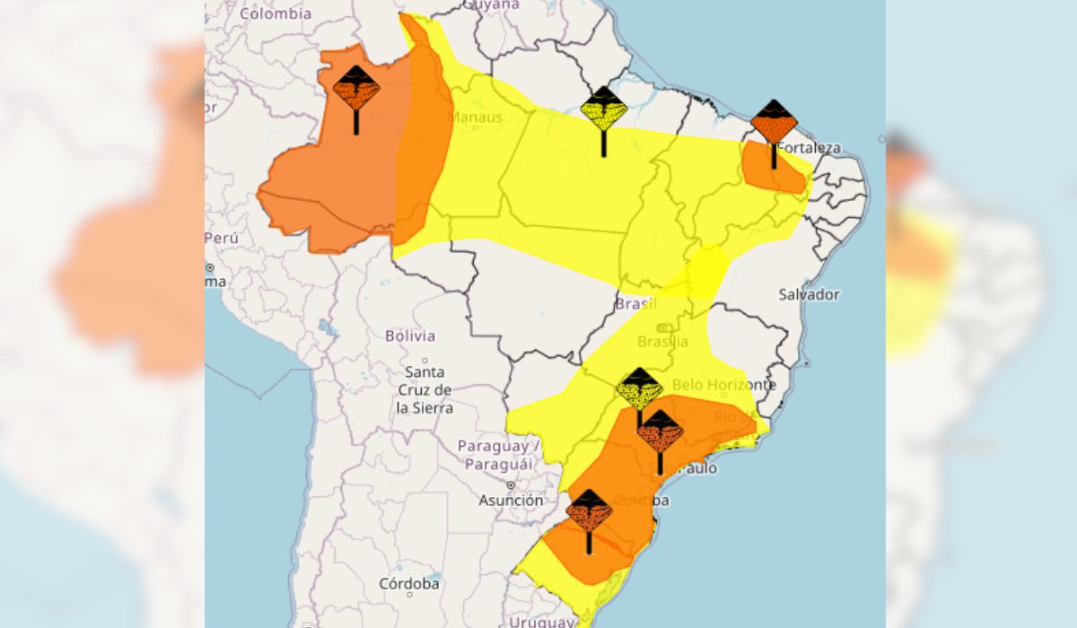 Alerta laranja do Inmet 