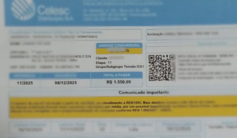 No mês de dezembro, cliente foi cobrada em R$ 1.550 - Arquivo pessoal/ND Mais