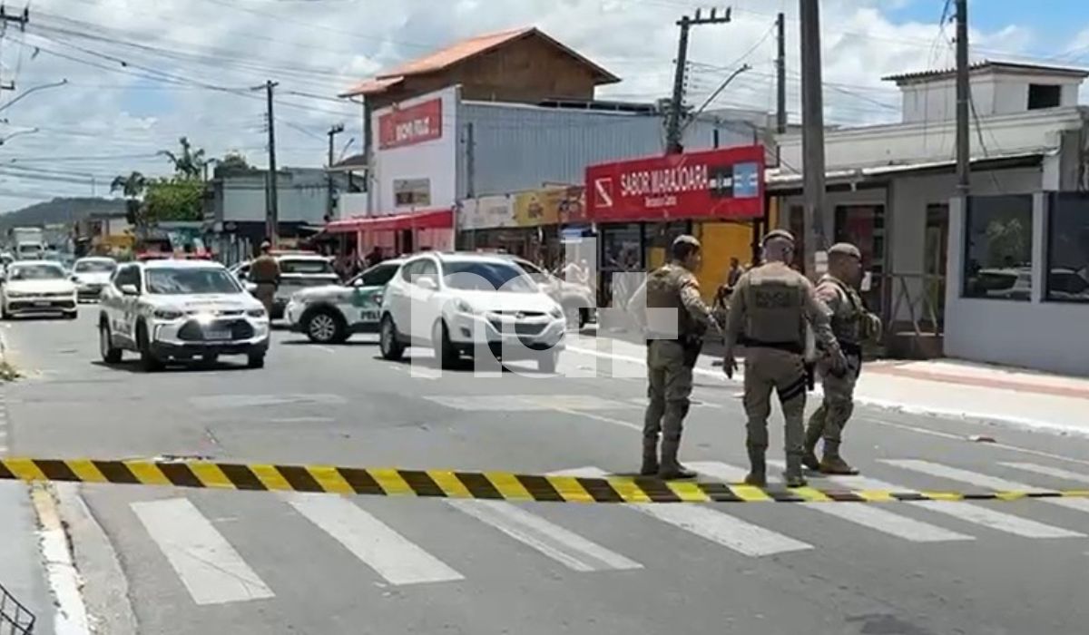 Crime foi registado na manhã desta terça-feira, em Itajaí, no Litoral Norte de Santa CatarinaFoto: Osmar Teixeira/@osmarteixeiraitajai/Instagram