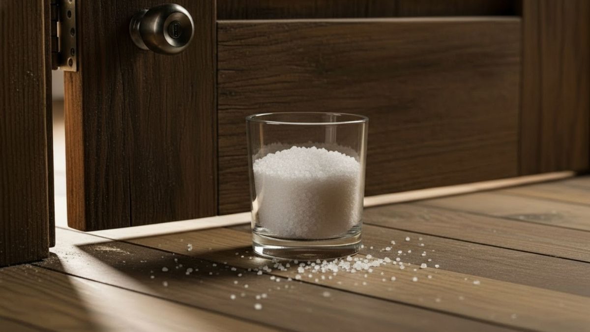 Colocar um copo com sal grosso atrás da porta do quarto: benefícios e o ...