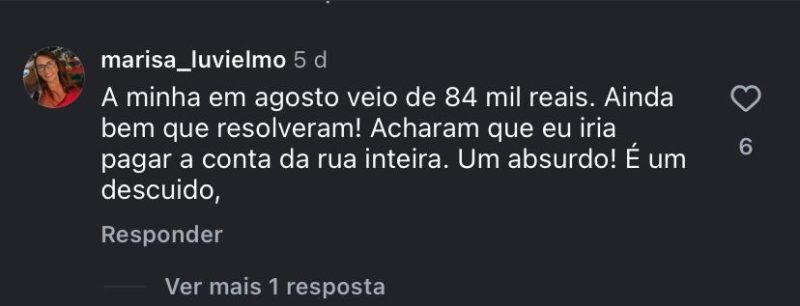 Cliente teve fatura de R$ 84 mil em agosto de 2025 - Reprodução/@ndmais/Instagram
