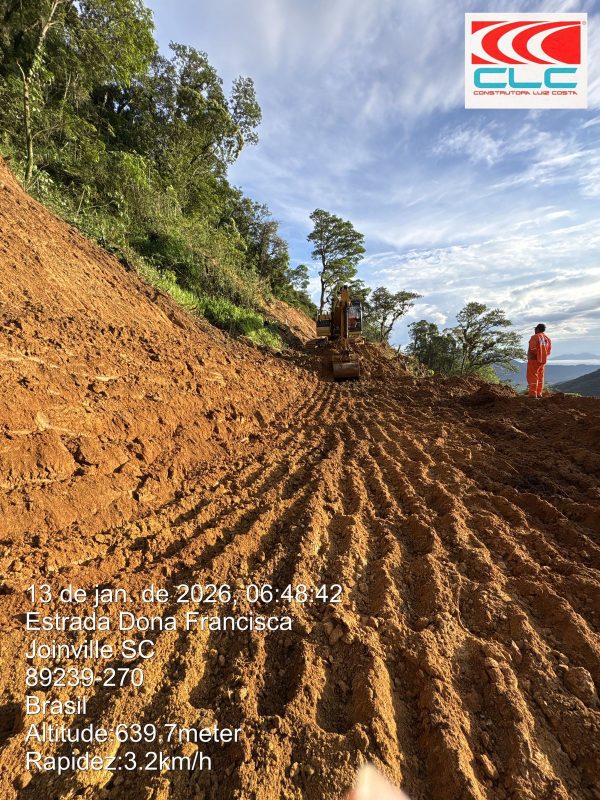 Obras avançam na Serra Dona Francisca - Divulgação/SIE/ND Mais