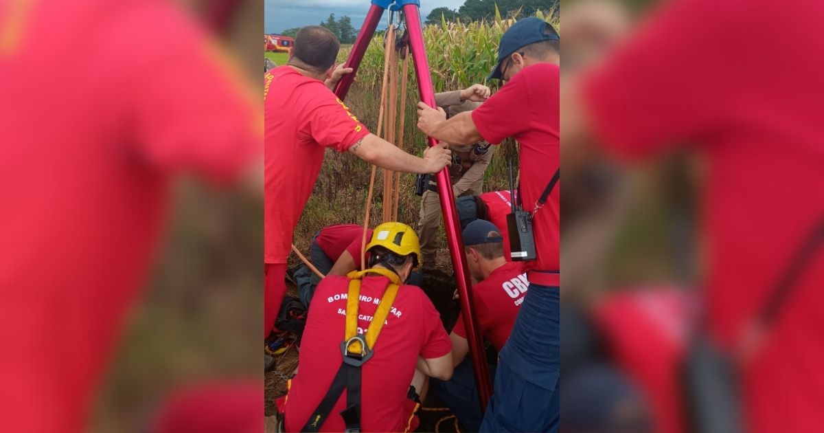 Afogamento de tio e sobrinho mobilizou bombeiros em ForquilhinhaFoto: Divulgação/Corpo de Bombeiros Militar