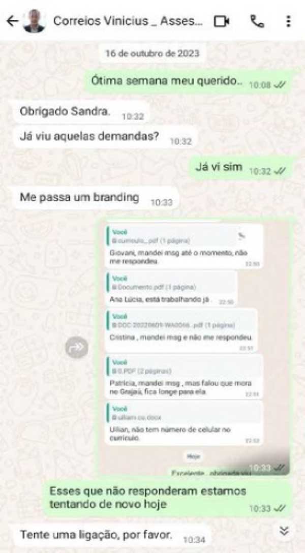 Dirigentes dos Correios solicitam contratações através de empresa terceirizada. Foto: Reprodução ND Mais