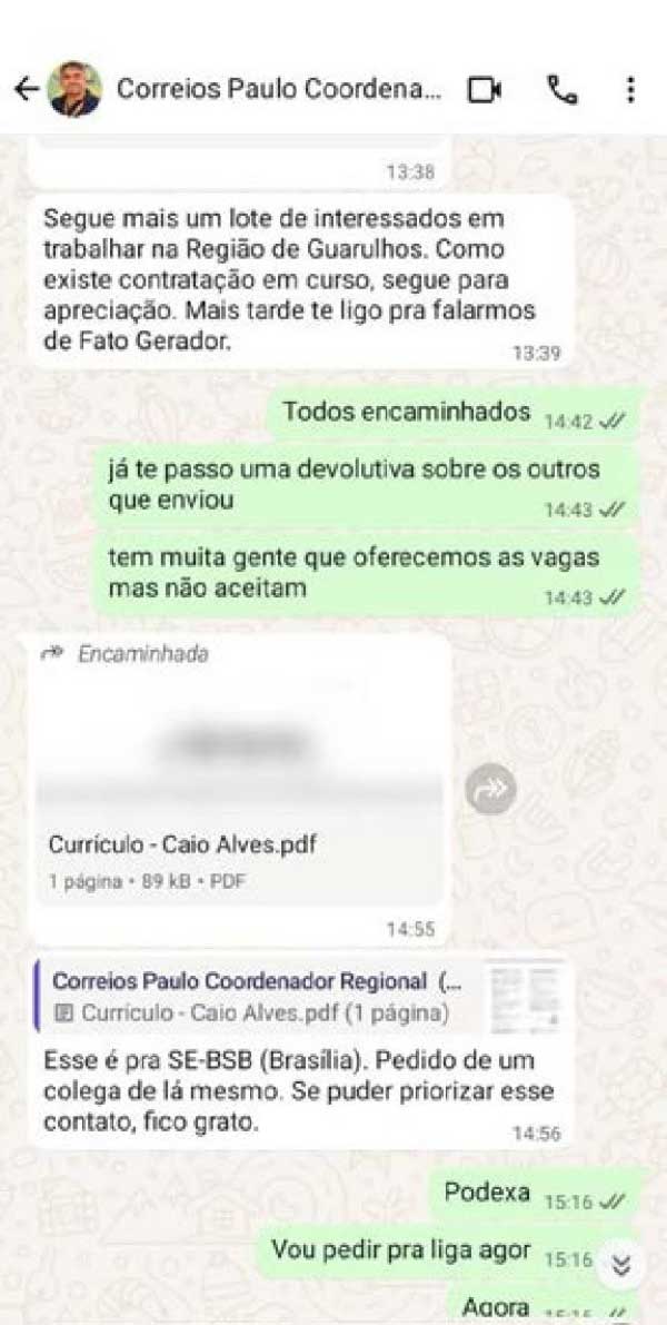 Dirigentes dos Correios solicitam contratações através de empresa terceirizada.Foto: Reprodução ND Mais