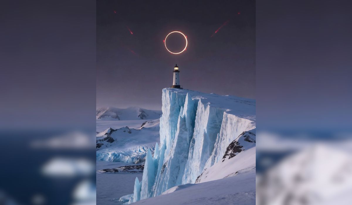 Eclipse solar na Antártida