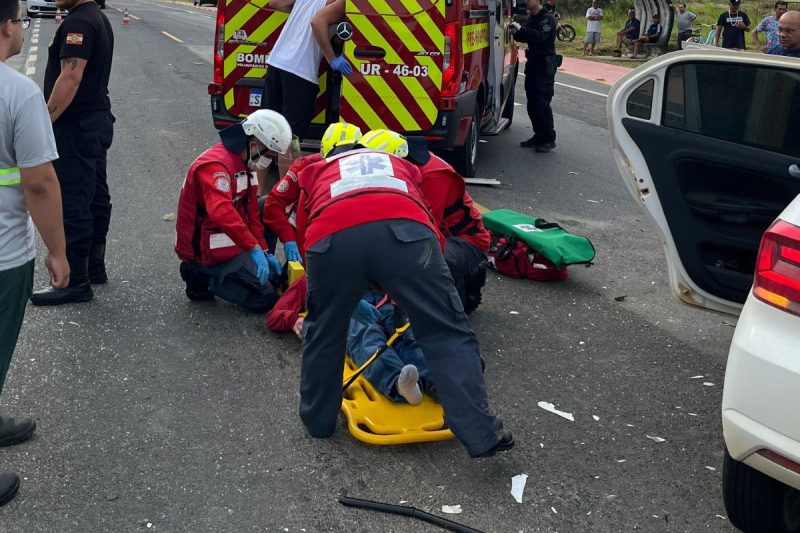 Vítima em estado grave precisou ser intubada - Corpo de Bombeiros/ND Mais