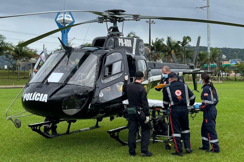 Helicóptero do aeromédico foi acionado para apoiar atendimento - Corpo de Bombeiros/ND Mais