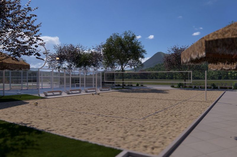 No local haverá espaços de uso comum, como ciclovias, trilhas de caminhada e quadras poliesportivas - Divulgação/ABecker/ND Mais