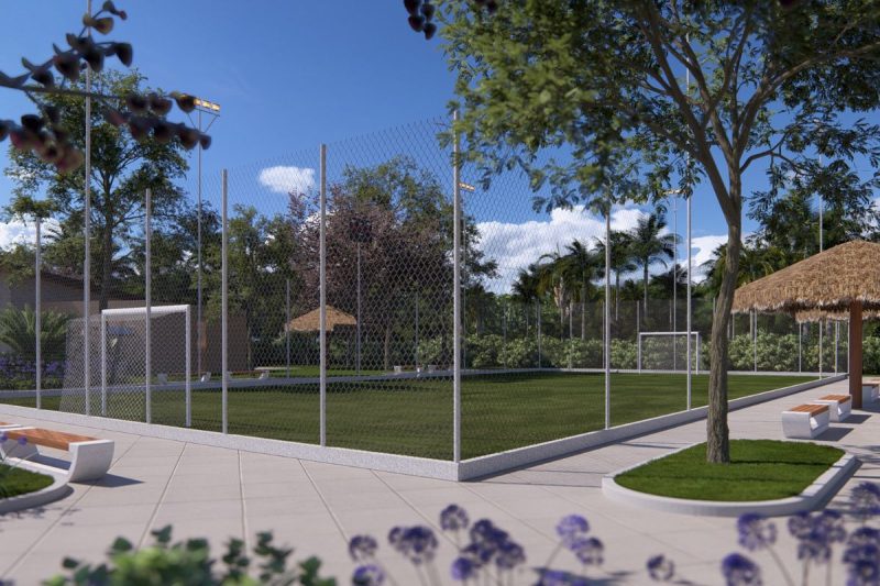 Ratinho em Garuva: no condomínio haverá espaços de uso comum, como ciclovias, trilhas de caminhada e quadras poliesportivas - Divulgação/ABecker/ND Mais