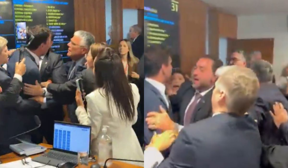 VÍDEO: CPMI do INSS tem bate-boca e empurra-empurra após quebra de sigilo  de Lulinha