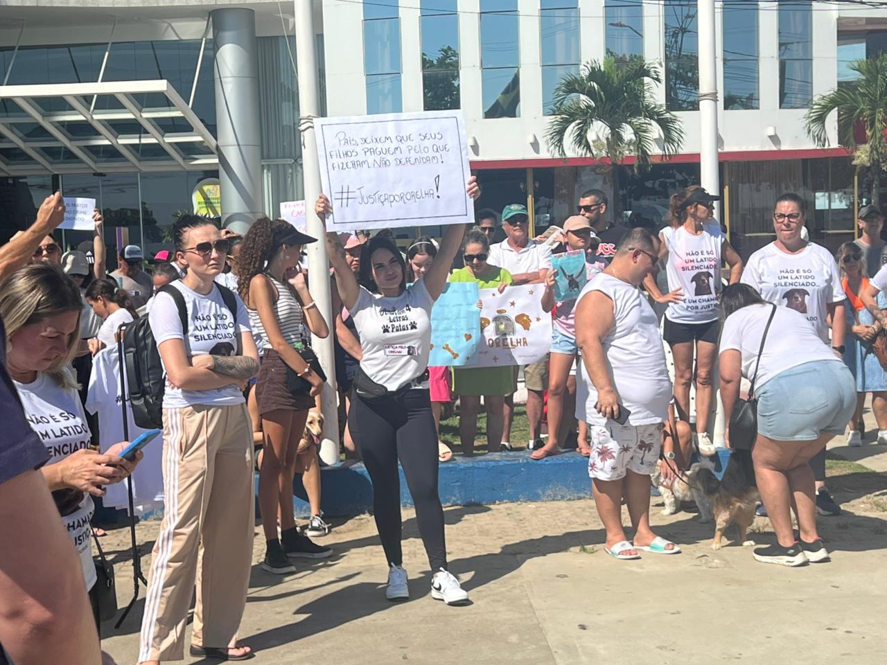 Um protesto pedindo Justiça pela morte do animal foi realizada na praça Almirante TamandaréFoto: Divulgação/ND Mais