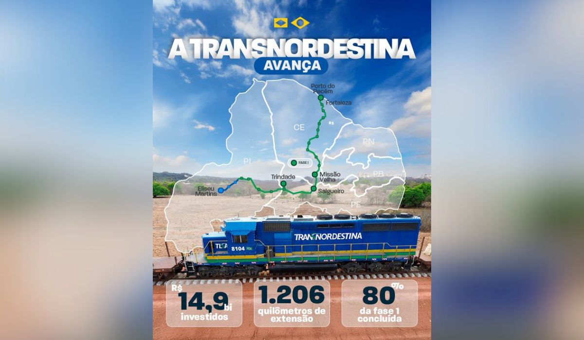 Megaferrovia cruzará 53 municípios de três estados brasileirosFoto: Divulgação/MT/ND Mais