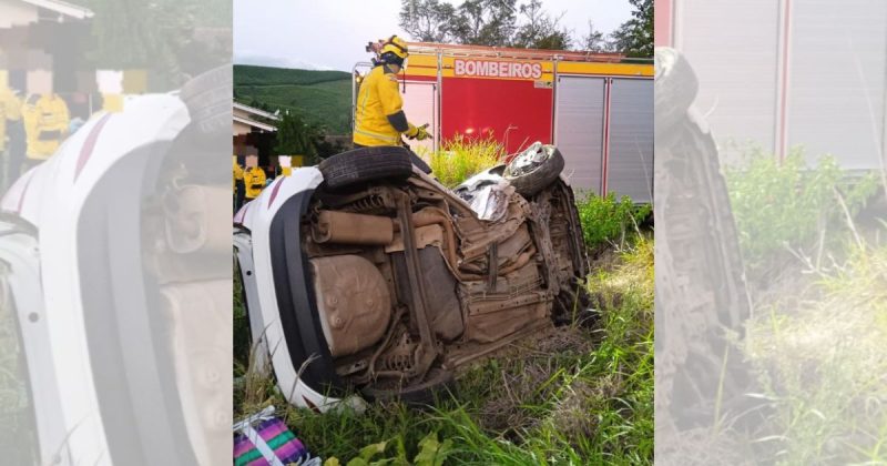 O carro era conduzido por um jovem de 22 anos - Divulgação/Redes sociais/ND Mais