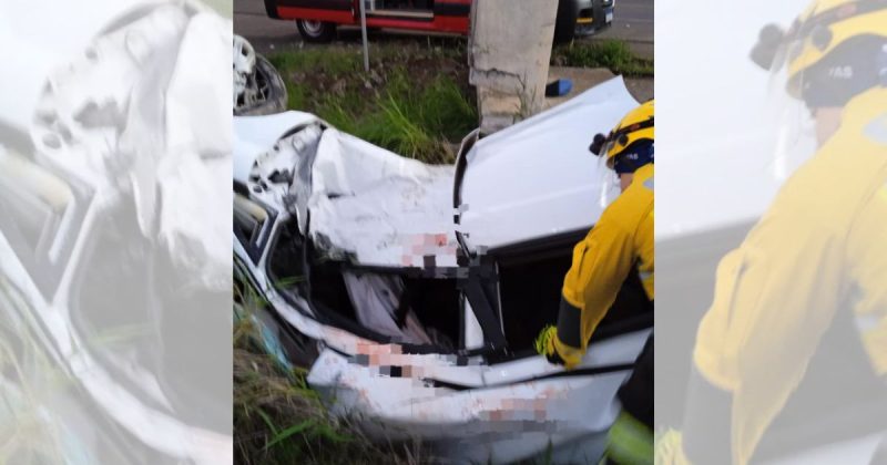 Jovem morre após carro colidir com ponto de ônibus em SC - Divulgação/Redes sociais/ND Mais