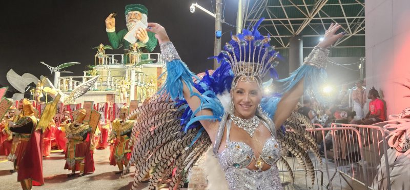 Luciana, destaque de chão da União da Ilha da Magia - Leandra da Luz/ND Mais