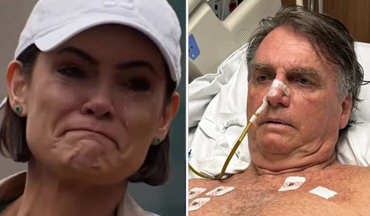Michelle divulga boletim médico de Bolsonaro após ser internado às pressasFoto: Montagem feita com imagens das redes sociais/ND Mais