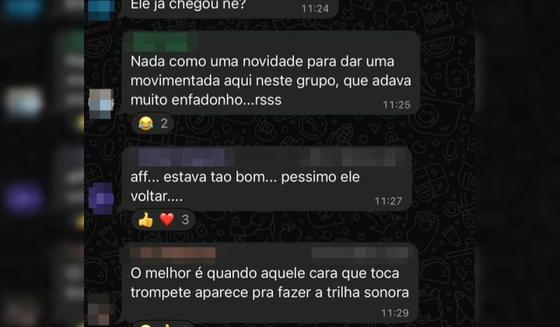 Mensagens no grupo do condomínio Solar de Brasília - Divulgação/Metrópoles/ND Mais