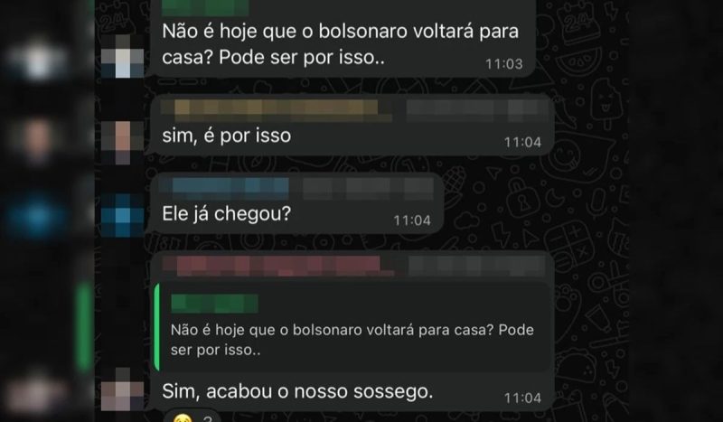 Mensagens no grupo do condomínio Solar de Brasília - Divulgação/Metrópoles/ND Mais