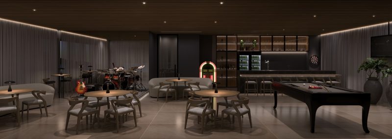 Pub, que também conta com uma sacada - Edify One/Divulgação/ND Mais