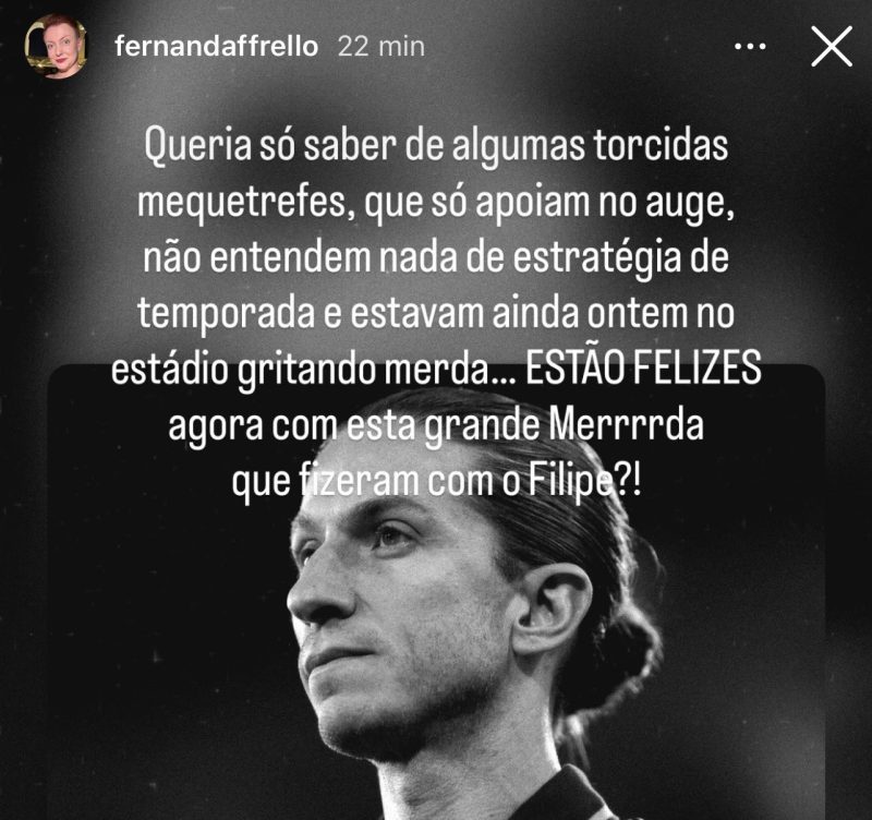 Fernanda Frello criticou a demissão de Filipe Luís - Reprodução/ND Mais