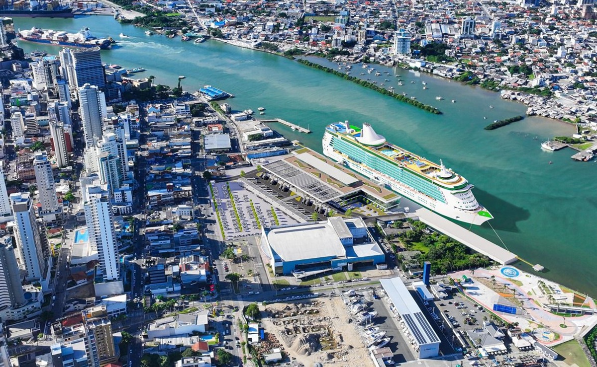 Megaterminal de cruzeiros de R$ 300 milhões avança para nova fase Foto: Divulgação/Prefeitura de Itajaí/ ND Mais