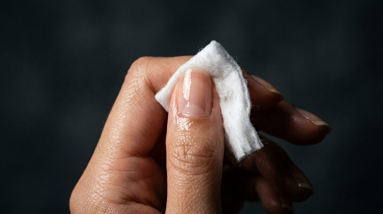 Mulher usando o truque de fazer a unha durar 15 dias 