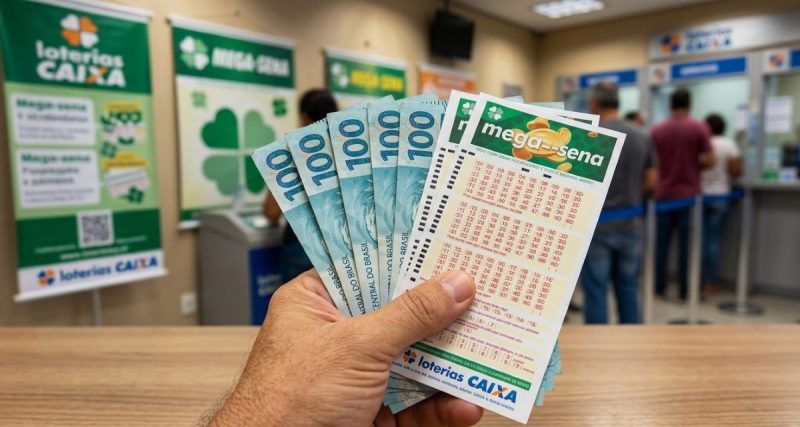 Prêmio da Mega-Sena acumula a R$ 105 milhões e Caixa já tem nova data para sorteio - Imagem ilustrativa gerada pela IA/ND Mais
