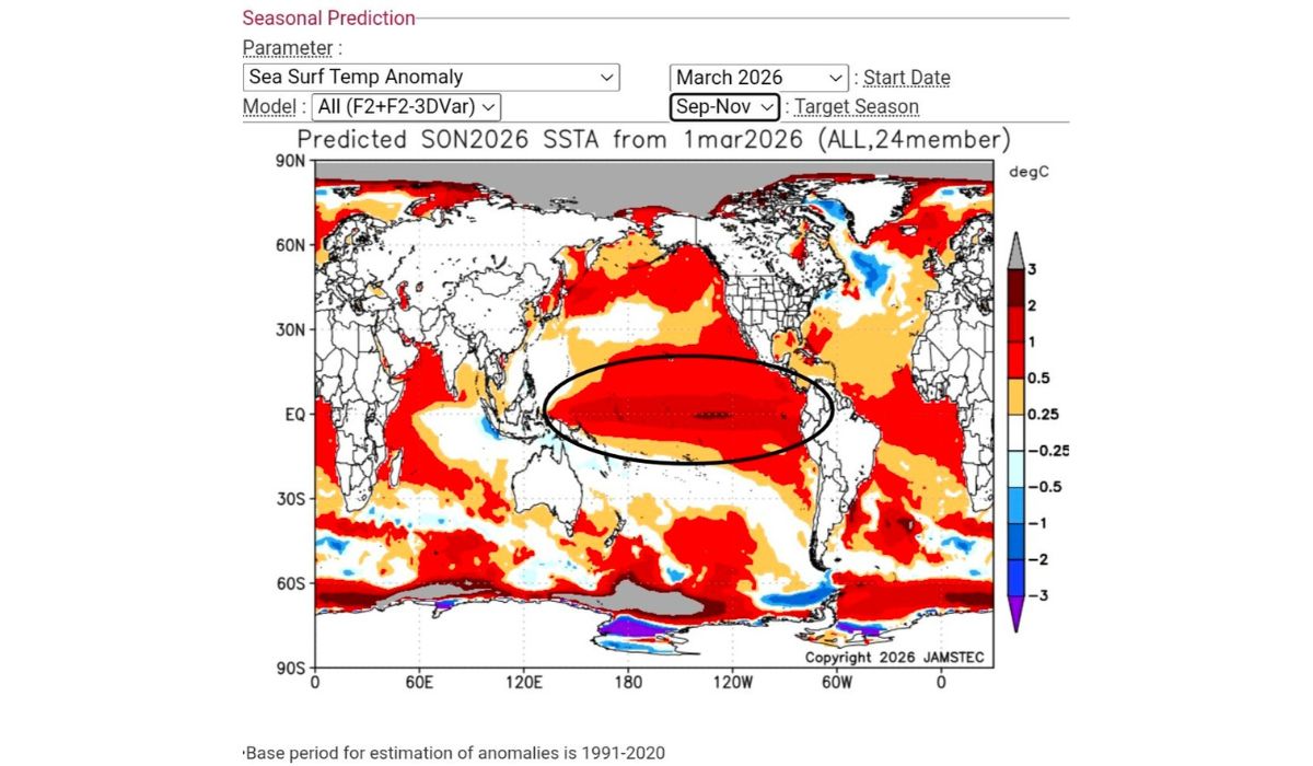 Previsão de El Niño entre setembro e novembro de 2026Foto: Sérgio Sacani/@spacetoday/Instagram/Reprodução/ND Mais