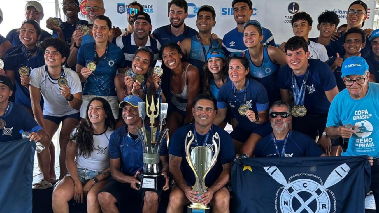 Riachuelo conquistou a primeira etapa do Campeonato Catarinense de Remo 2026Foto: Anderson Feyh/ND Mais
