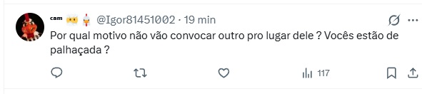 Torcedores reagiram à decisão de Ancelotti após corte de Gabriel Magalhães - X/Repordução/ND Mais