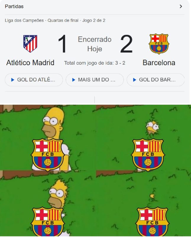 Eliminação do Barça na Champions League motivou piadas na web - Reprodução/ND Mais