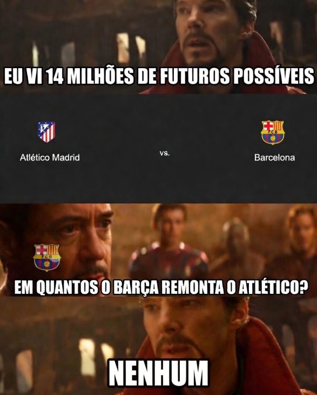 Eliminação do Barça na Champions League motivou piadas na web - Reprodução/ND Mais