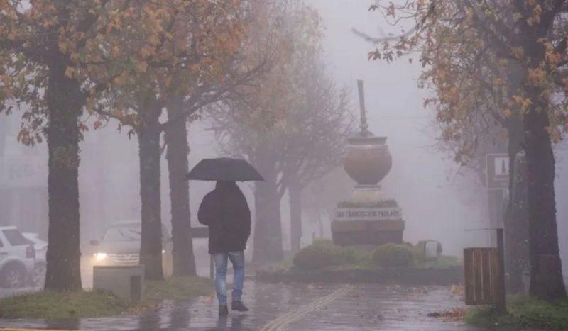 Ciclone e frente fria devem atingir o Rio Grande do Sul e parte de Santa Catarina esta semana - Divulgação/Meteored/ND Mais