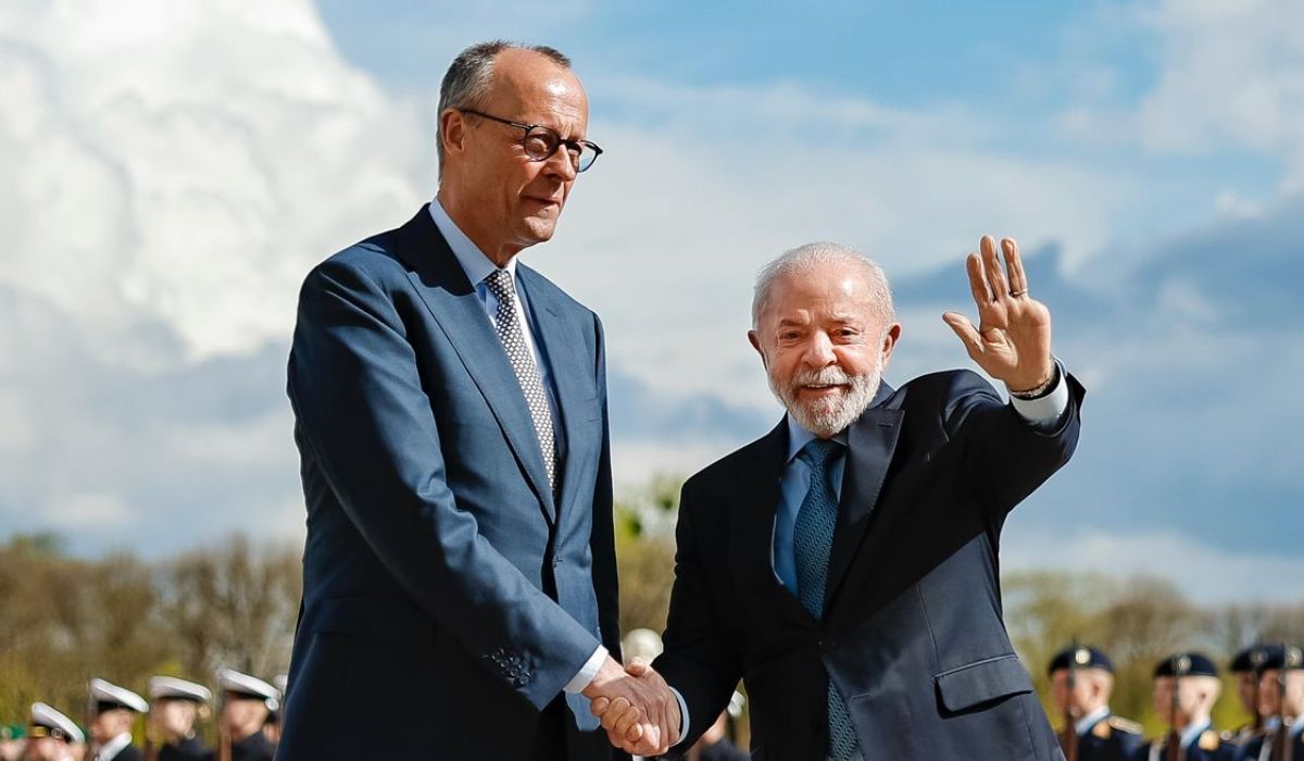 Presidente Lula durante recepção oficia no Jardins do Palácio de Herrenhausen, Alemanha com o chanceler alemão Friedrich MerzFoto: Ricardo Stuckert/PR/ND Mais