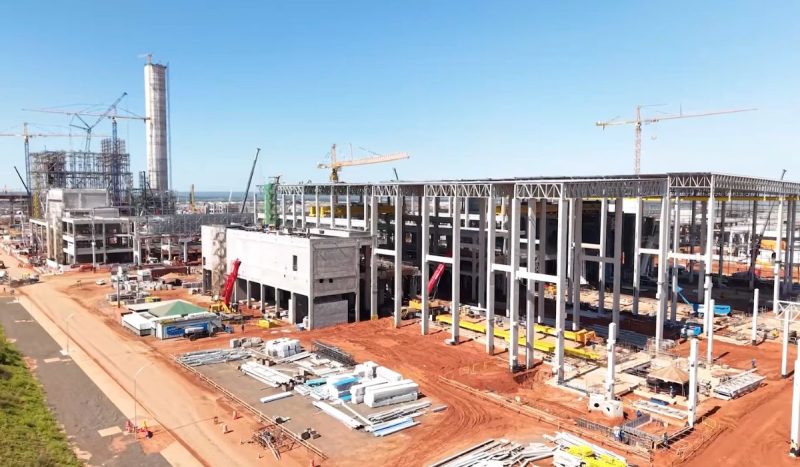 Megafábrica da Arauco em Inocência é considerada a maior do setor de celulose no mundo - Arauco/Reprodução/ND Mais