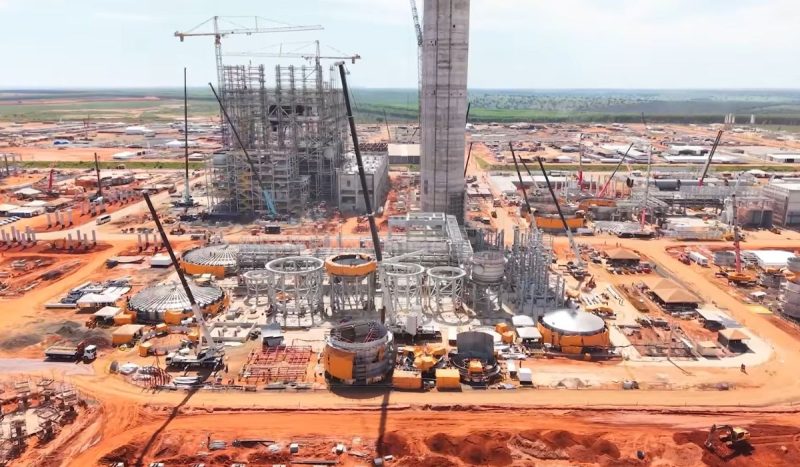 Megafábrica da Arauco em Inocência é considerada a maior do setor de celulose no mundo - Arauco/Reprodução/ND Mais
