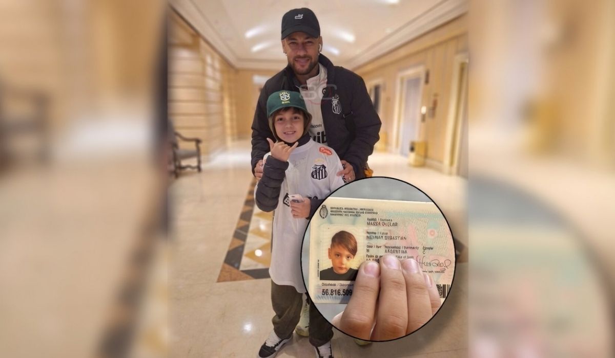 Craque do Santos se encontrou com jovem xará argentinoFoto: X/Reprodução/ND Mais