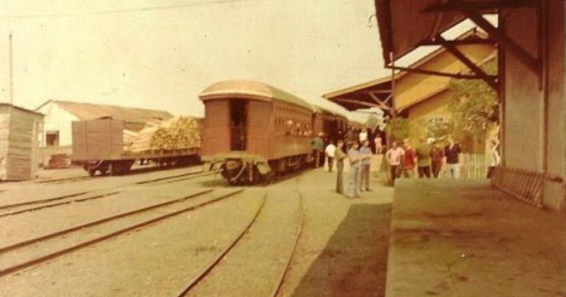 Pátio da estação de Marcilio Dias, durante os anos 1970-80 (Acervo Irene Chichowitz) - Divulgação/Secretaria de cultura e turismo de Canoinhas/ND Mais