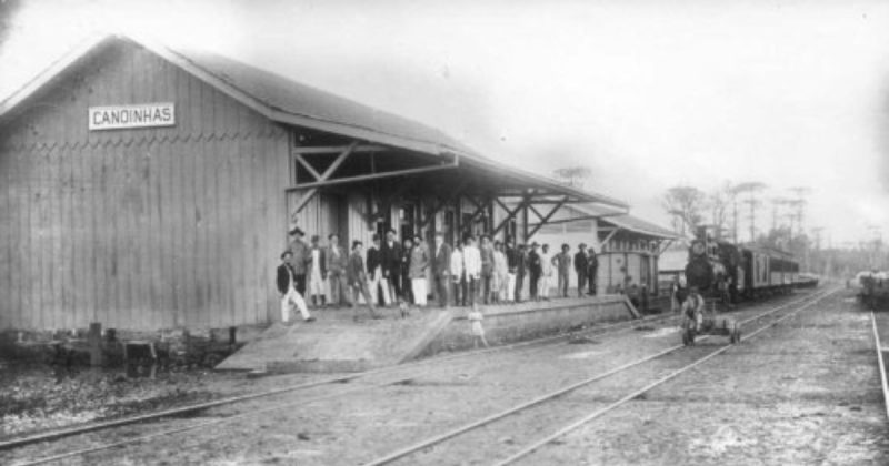 Durante a Guerra do Contestado (1912-16), tropas governistas partiram da estação então chamada de Canoinhas para atacar os rebeldes no interior de Santa Catarina (Acervo Nilson Rodrigues) - Divulgação/Secretaria de cultura e turismo de Canoinhas/ND Mais