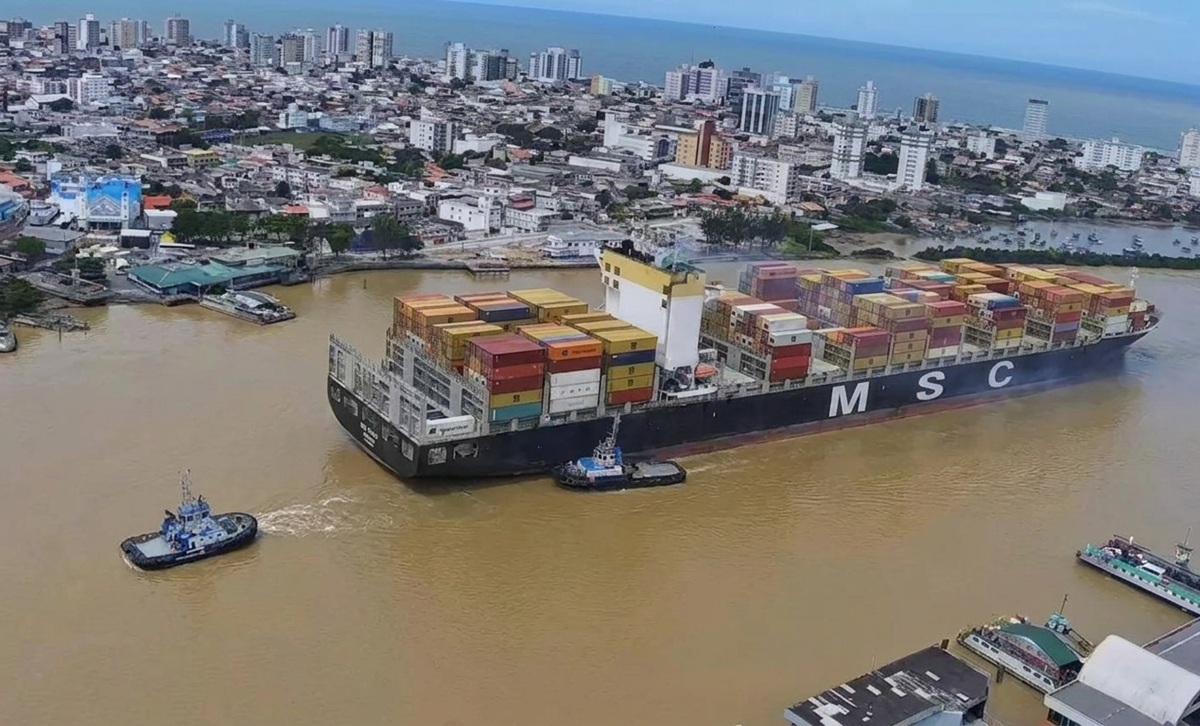 Outro fator apontado para a recuperação do porto foi a dragagem do canal de acessoFoto: Luciano Sens/SECOM/SPI/Reprodução/ND Mais