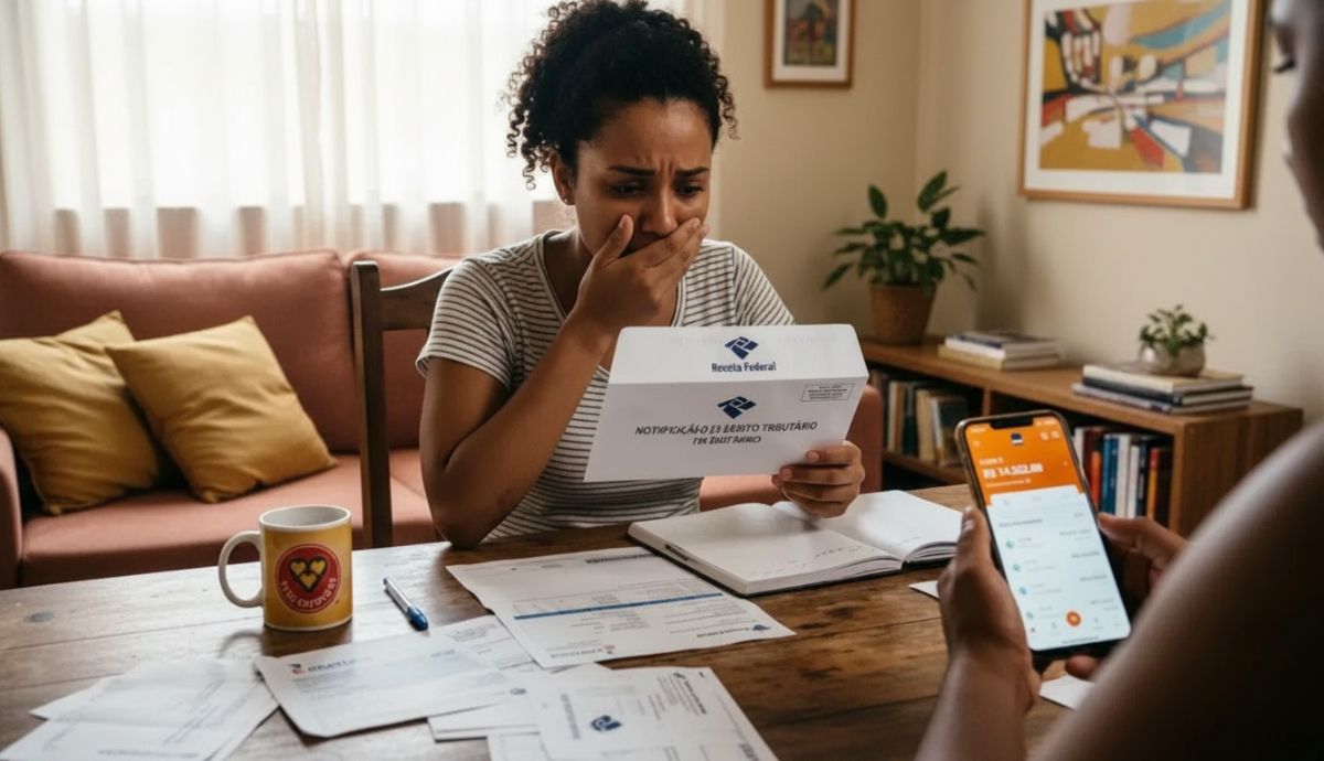 pessoa enfrentando problema com a receita federal por causa do pix