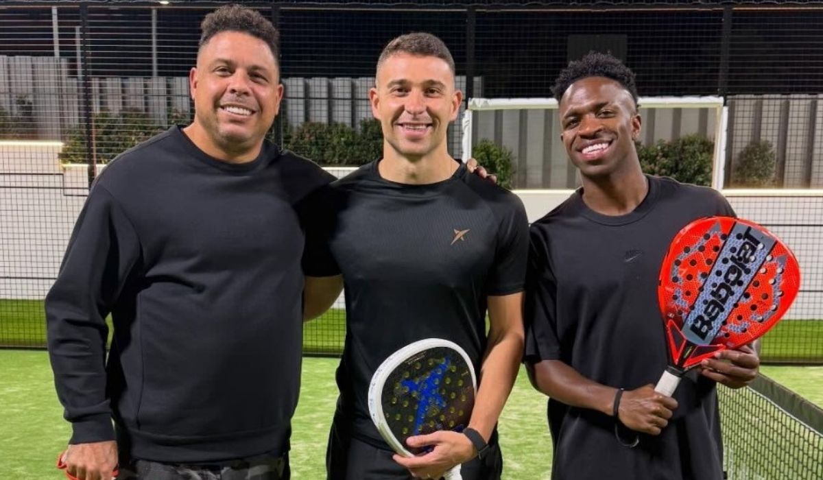 Ronaldo e Vini Jr. são fortes adeptos do padelFoto: Instagram/Reprodução/ND Mais