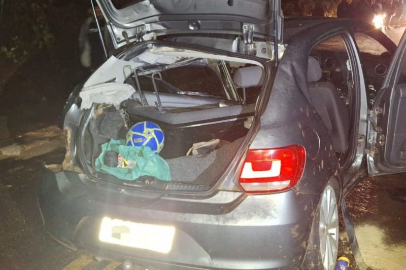 Família estava no Gol. - PMRv/ND Mais